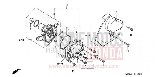 POMPE A EAU NT650V3 de 2003